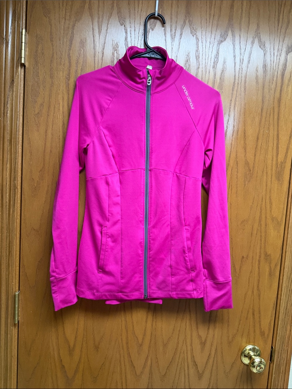 Under Armour Women’s Bright Pink Full-Zip Bomber Jacket